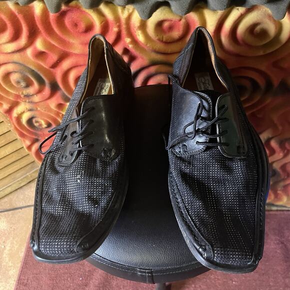 Fratelli Rossetti Dress Shoes Mens 11 Oxford Black Square Toe main image 4